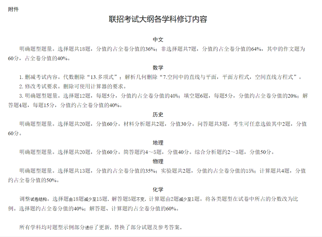 華僑生聯(lián)考考試大綱修訂 華僑生聯(lián)考考試大綱修訂